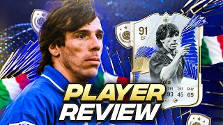 91 TOTY ICON ZOLA PLAYER REVIEW  FC 24 Ultimate Team [upl. by Zandt694]