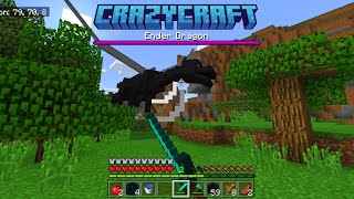 How To Get The Ender Dragon In The Overworld in Survival Minecraft CrazyCraft EP3 Pet Dragon [upl. by Navannod]