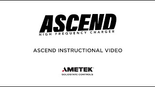 Ascend High Frequency Charger Instructional Video [upl. by Myrvyn]