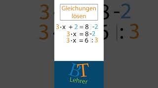 Gleichungen lösen einfach erklärt in 1 Min [upl. by Sonny]