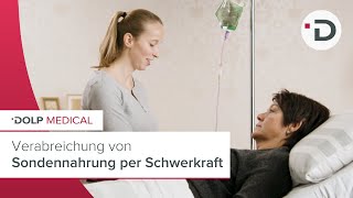 Verabreichen von Sondennahrung per Schwerkraft über eine Magensonde  PEGSonde [upl. by Stutsman]