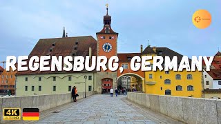 Regensburg Germany 4K Autumn Walking Tour 2023 [upl. by Hana]