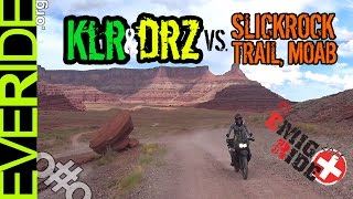 KLR 650 amp DRZ 400 Take on Moabs SLICKROCK TRAIL 2015 Emig Ride Day 1 oo [upl. by Malley]