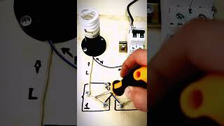 two way switch wiring  electrictrick shorts 🔥 [upl. by Malo343]