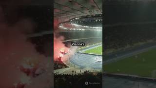 Chaos at Vienna Derby 27 InjuredViennaDerbyFootballChaosFanViolenceRapidViennaAustriaVienna [upl. by Charmaine]