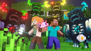 WARDEN and WARDEN Strongest Warden  Episode 8  Alex and Steve Life  Minecraft Animation [upl. by Dhruv]