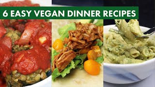 6 Easy Vegan Dinner Recipes  Easy Recipes For Beginners [upl. by Aiceila]