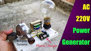 How to make 220Volt AC generator  Best school Project [upl. by Brookner]