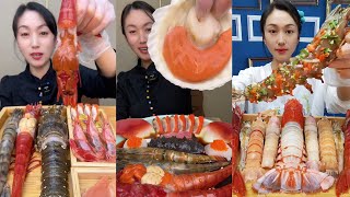 Yummy 142 Eat Shrimp 🦐🦐 Oyster 🦪🦪 seafood 🦐 🦐  mukbang seafood yummyfood [upl. by Klaus]