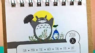 Totoro Ghibli Table Calendar 2016 Review [upl. by Olinde432]