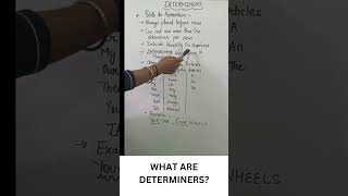 What are Determiners  Determiners class 10 determiners englishgrammar [upl. by Faustina276]