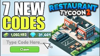 NEW RESTAURANT TYCOON 2 ROBLOX CODES  RESTAURANT TYCOON 2 CODES  RESTAURANT TYCOON 2 CODE [upl. by Euqirrne]