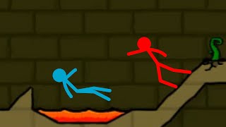 Watergirl and Fireboy Stickman Animation  Forest Ice Light Temple 2 [upl. by Derman]