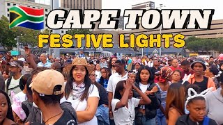 CAPE TOWN SOUTH AFRICA FESTIVE LIGHTS CRAZY MUSIC ENTERTAINMENT [upl. by Olcott]