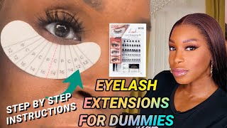 DIY EYELASH EXTENSIONS AT HOME  Affordable Beginner Friendly  Kiss Coutour Lash Mapping Kit [upl. by Shreeves697]