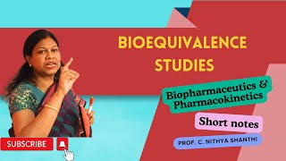 Bioequivalence studiesBiopharmaceutics amp Pharmacokinetics notes for B Pharm and M Pharm students [upl. by Zamora]