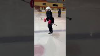 Jan Abramovič burns his legs at the skill practice with Nicholas Lang 🏒🔥 [upl. by Nospmis]