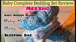 Baby Bedding Set Baby Mattress  Baby net Baby carrier Baby Blanket Meesho baby Products haul [upl. by Hakim40]