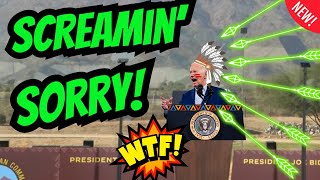 Joe Biden SCREAMS amp GETS HECKLED at Gila River Indian Remarks funny [upl. by Rede]