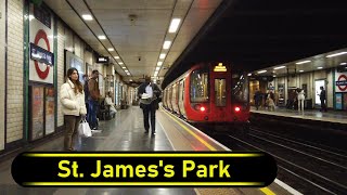 Tube Station St Jamess Park  London 🇬🇧  Walkthrough 🚶 [upl. by Llednol]