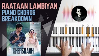 Raataan Lambiyan   Piano Chords Breakdown [upl. by Anela651]