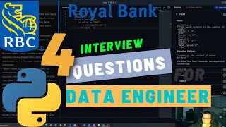 RBC Data Engineer  Coding Interview questions  Code Signal practice tests [upl. by Aennyl236]