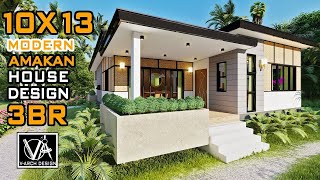 10x13 Modern Amakan House Design 125 sqm 3 Bedroom [upl. by Llemej]