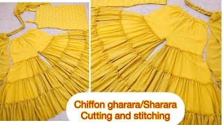 GhararaSharara Cutting and Stitching  Gharara EASY makingLatest Sharara Dress Design [upl. by Kloman610]