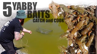 YABBY CATCH And COOK  5 Yabby Baits [upl. by Yenittirb]