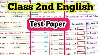 Class 2 English Half Yearly Exam PaperClass 2 Half Yearly Exam PaperEnglish Worksheet for Class 2 [upl. by Matias894]