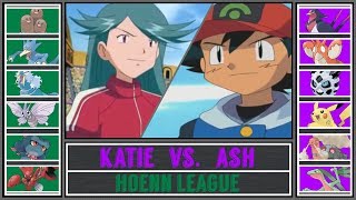 Ash vs Katie Pokémon SunMoon  Hoenn LeagueEver Grande Conference [upl. by Aneelad]