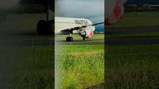 Volotea Airbus A320214 taxiing to the gate at Turin Caselle Airport TRN [upl. by Nemad]