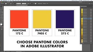 How to choose Pantone numbers in Adobe Illustrator [upl. by Zuliram]