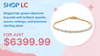 Lab Grown Diamond Tennis Bracelet in 14K YG Over Silver 300 ctw [upl. by Saidel]