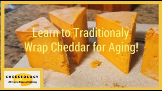 Learn to wrap cheddar for aging  the traditional way [upl. by Doig]