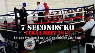 7 Seconds Knockout in Amateur BoxingBataan vs Cabanatuan City2018 CLRAA Meet [upl. by Odelia]