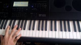 D12  my band casio wk7600 piano tutorial [upl. by Pentheas]