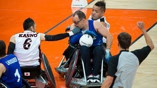 Wheelchair rugby highlights  London 2012 Paralympic Games [upl. by Drofla195]