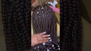 Knotless box braids with curls knotlessboxbraids knotlessbraids asheamarie naturalhair [upl. by Oona]