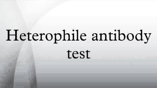 Heterophile antibody test [upl. by Odraner]