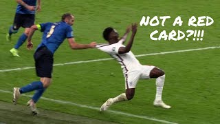 Euro 2020 Final  Chiellini fouls Saka [upl. by Doane]