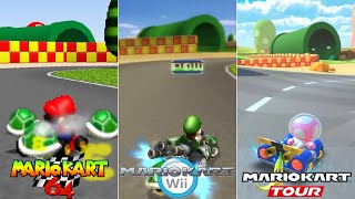 Evolution Of N64 Mario Raceway Course In Mario Kart Games 19962023 [upl. by Nalyt]