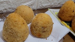 Arancini di riso cotti in friggitrice ad aria e fritti a modo mio [upl. by Strader651]