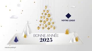 Carte de vœux professionnelle à envoyer par mail 2025 🎊🥳🎄📬 FX189  Vidéostorytelling by Néologis [upl. by Quintie]