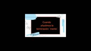 Adverbios de modo adverbios adverbio modo español gramatica gramáticaespañol [upl. by Tomlinson]