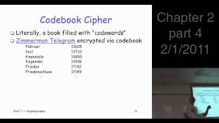 Chapter 2 part 4 Crypto Basics  VENONA codebook cipher Zimmerman telegram [upl. by Sumetra724]