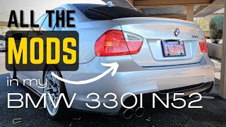 All the MODS in my BMW E90 330i N52 [upl. by Irfan]