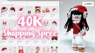 40K ROBLOX CHRISTMAS SHOPPING SPREE 🤩🎄🛍️ [upl. by Tarabar]