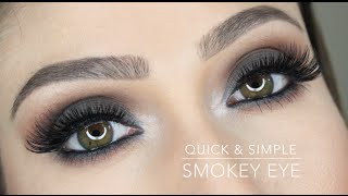 Grey Smokey Eye Tutorial  Quick amp Simple Makeup [upl. by Mulford]