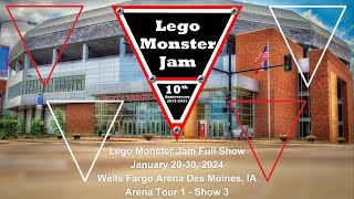 Lego Monster Jam Des Moines IA Show 3 Full Show [upl. by Katleen]